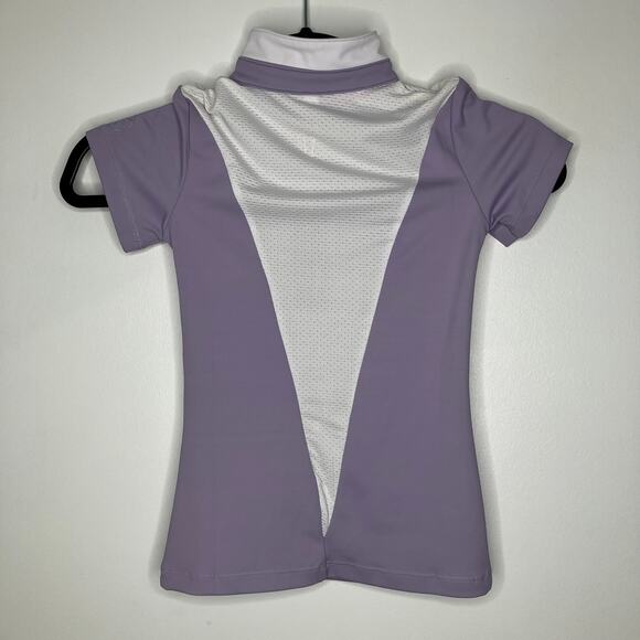 NWT FREE RIDE EQUESTRIAN Children's Devon Short Sleeve Competition Top Purple 6 - Picture 2 of 6